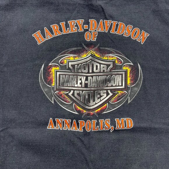 Y2K HARLEY DAVIDSON GRAPHIC TEE MENS XL ANNAPOLIS MARYLAND SHORT SLEEVE - Picture 4 of 11